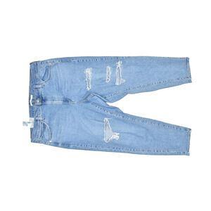 Levi's Women's Blue Distressed High Waisted Mom Jeans Plus Size 20W